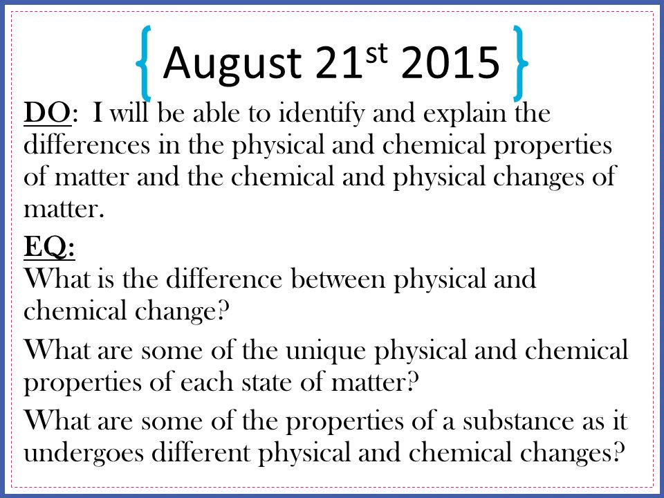 Difference between Physical and Chemical Properties